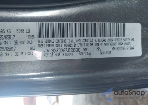 2018 Dodge Journey Se from USA, damaged, VIN 3C4PDCAB7JT295686